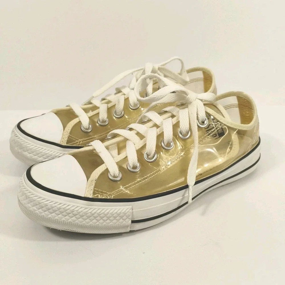 Converse Chuck Taylor All Stars Clear Transparent White Shoes Youth Size 3.5